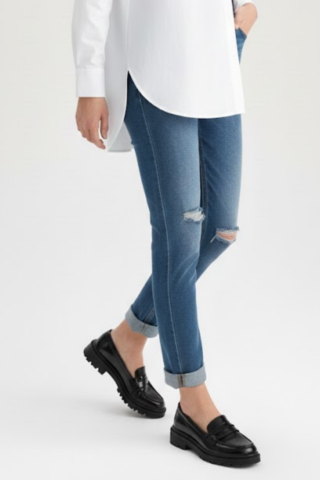 Narli Kadın Siyah Rugan Kalın Tabanlı Oxford Ayakkabı