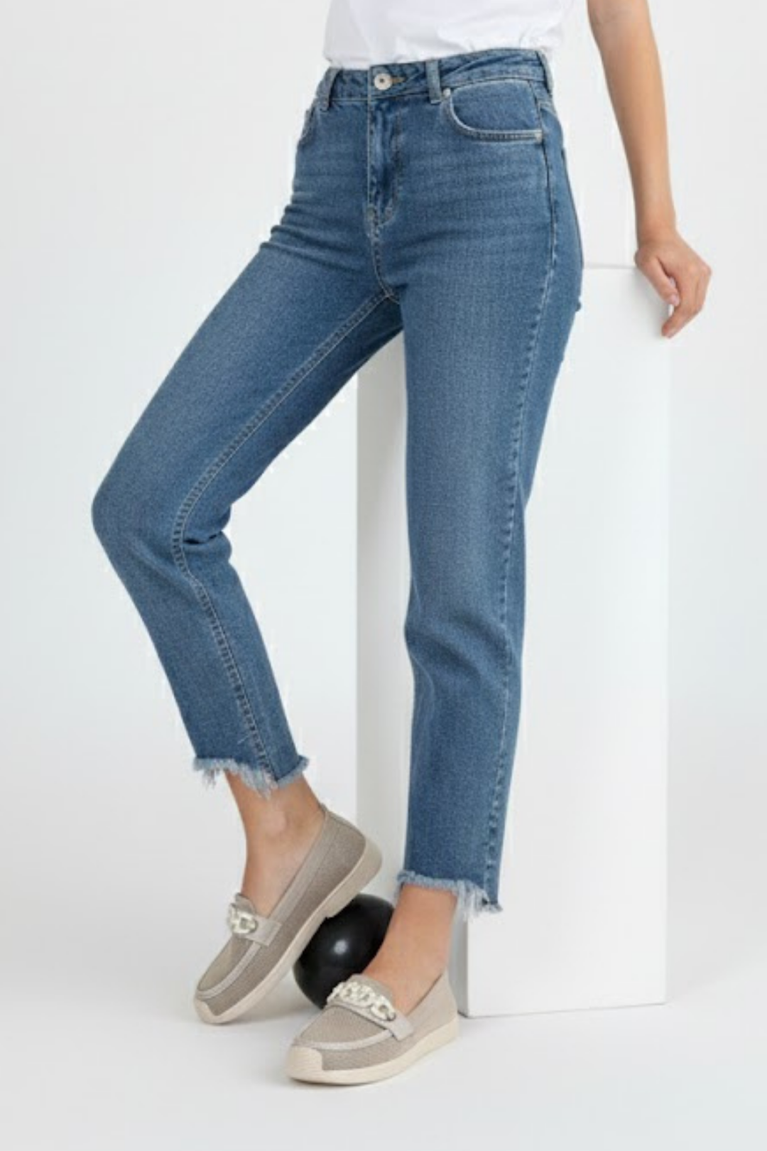 Wata Kadın Bej Örgü Dokulu Babet Ayakkabı