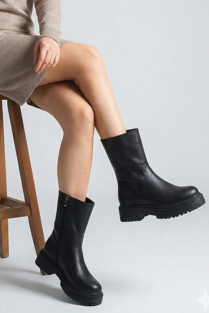 Pierre Cardin Anyek Kadın Kalın Tabanlı Siyah Bot PC-52063