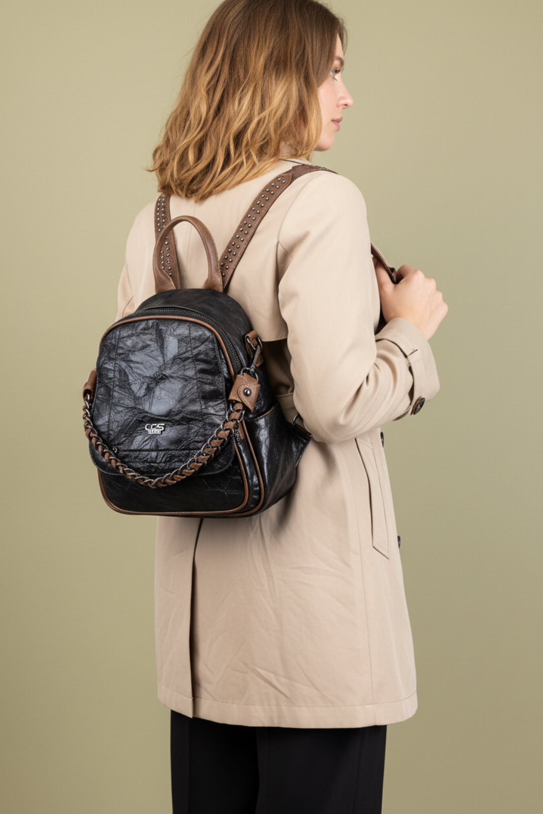 Subset Kadın Zincir Detaylı Sırt Çantası