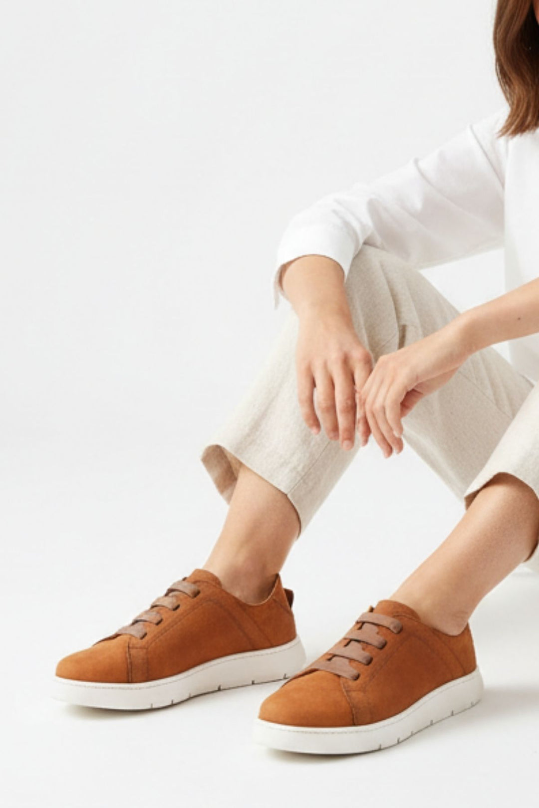 Corun Kadın Taba Nubuk Hakiki Deri Günlük Ayakkabı