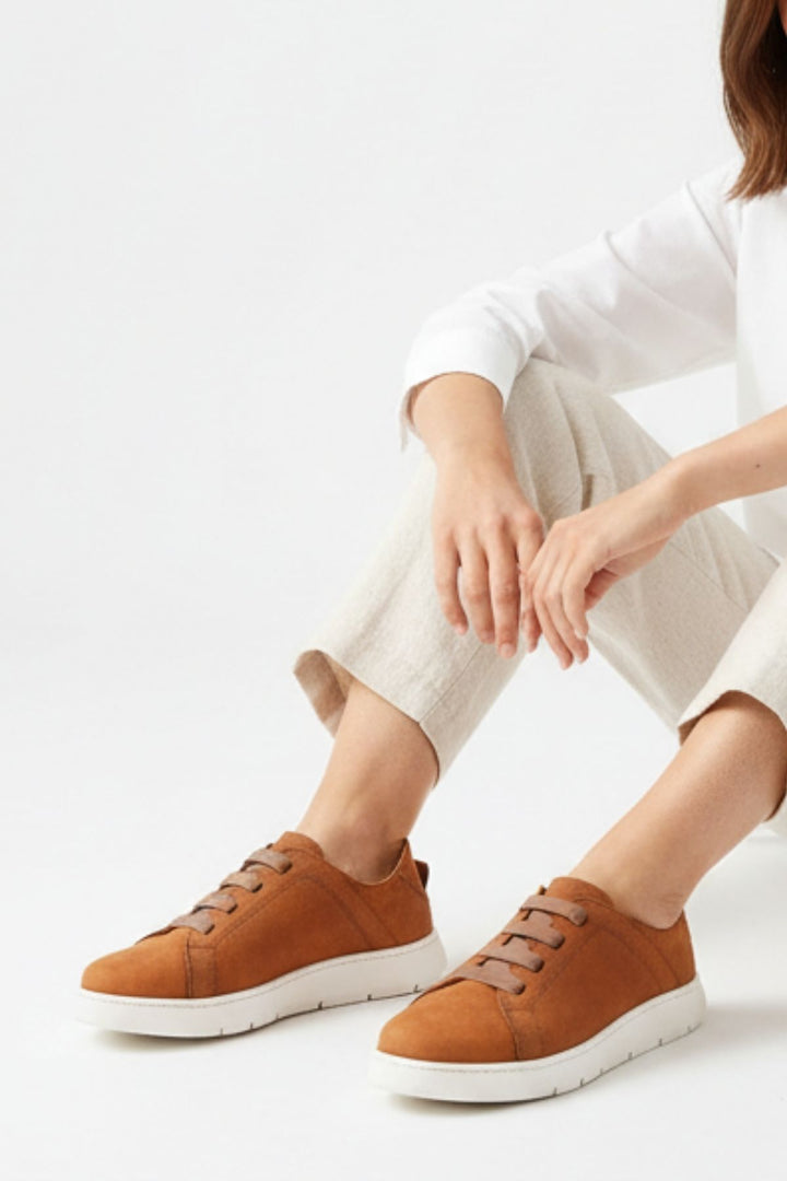 Corun Kadın Taba Nubuk Hakiki Deri Günlük Ayakkabı