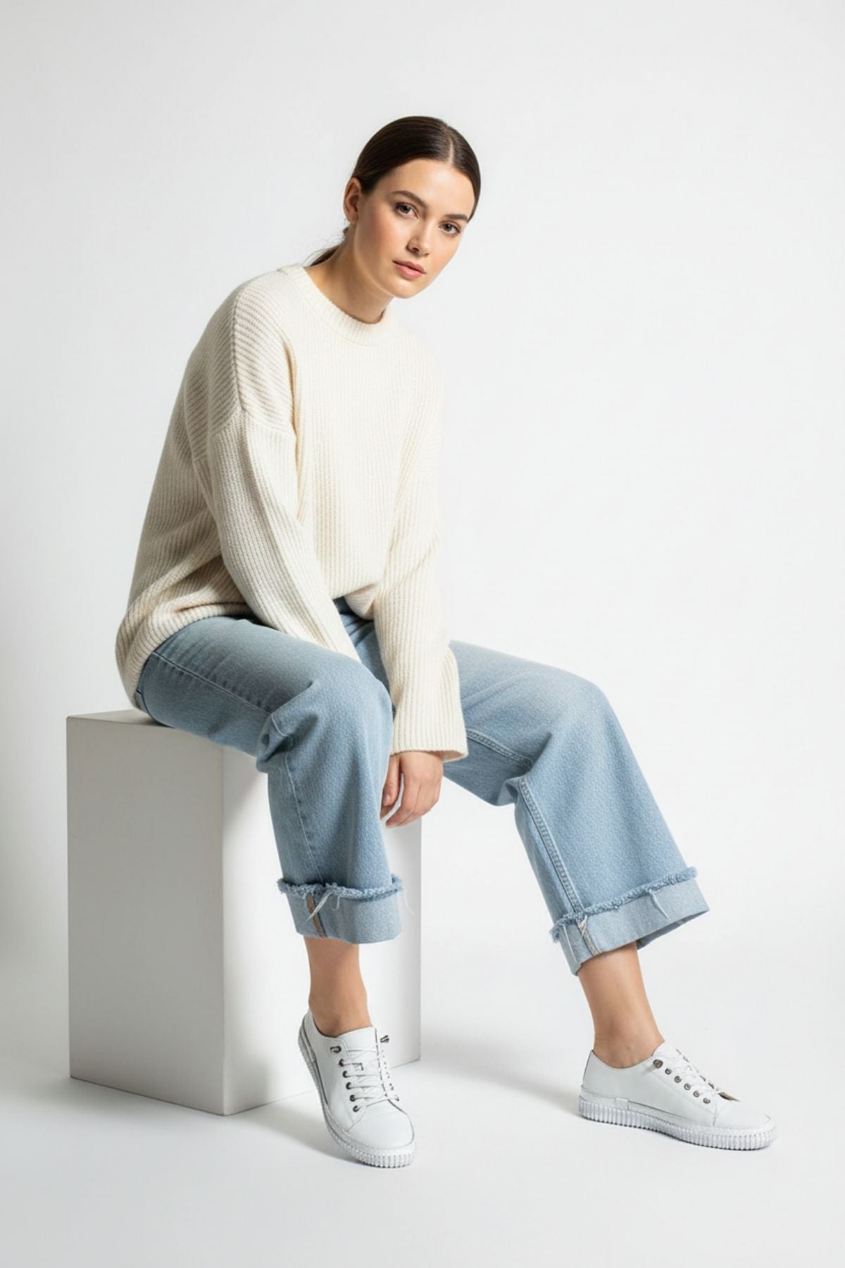 Endesa Kadın Hakiki Deri Beyaz Günlük Ayakkabı