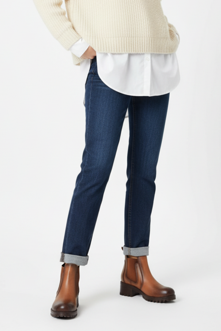 Efser Kadın Hakiki Deri Elastik Bantlı Taba Bot