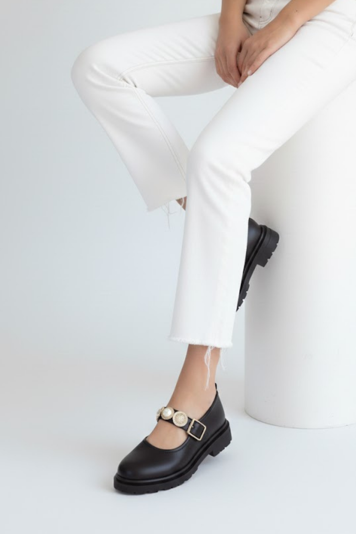 Okira Kadın Kahverengi Tokalı Oxford Ayakkabı