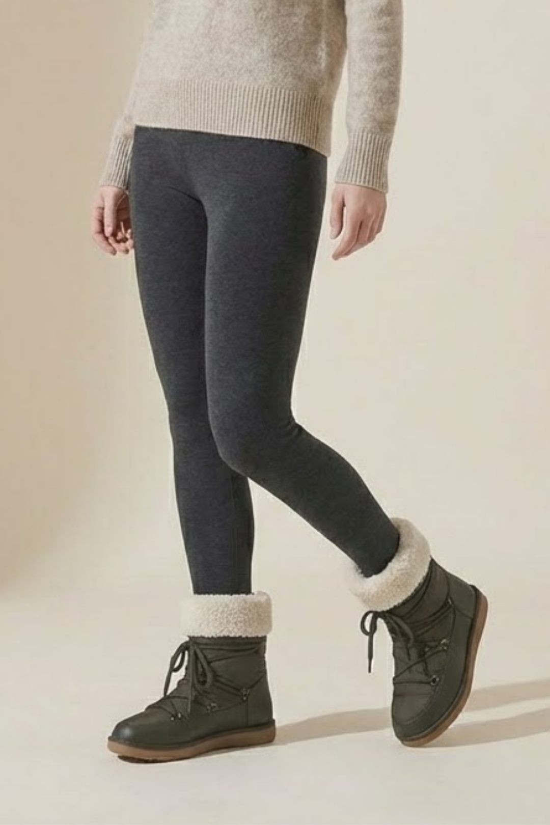 Rozanna Kadın Paraşüt Kumaş Haki Kar Botu