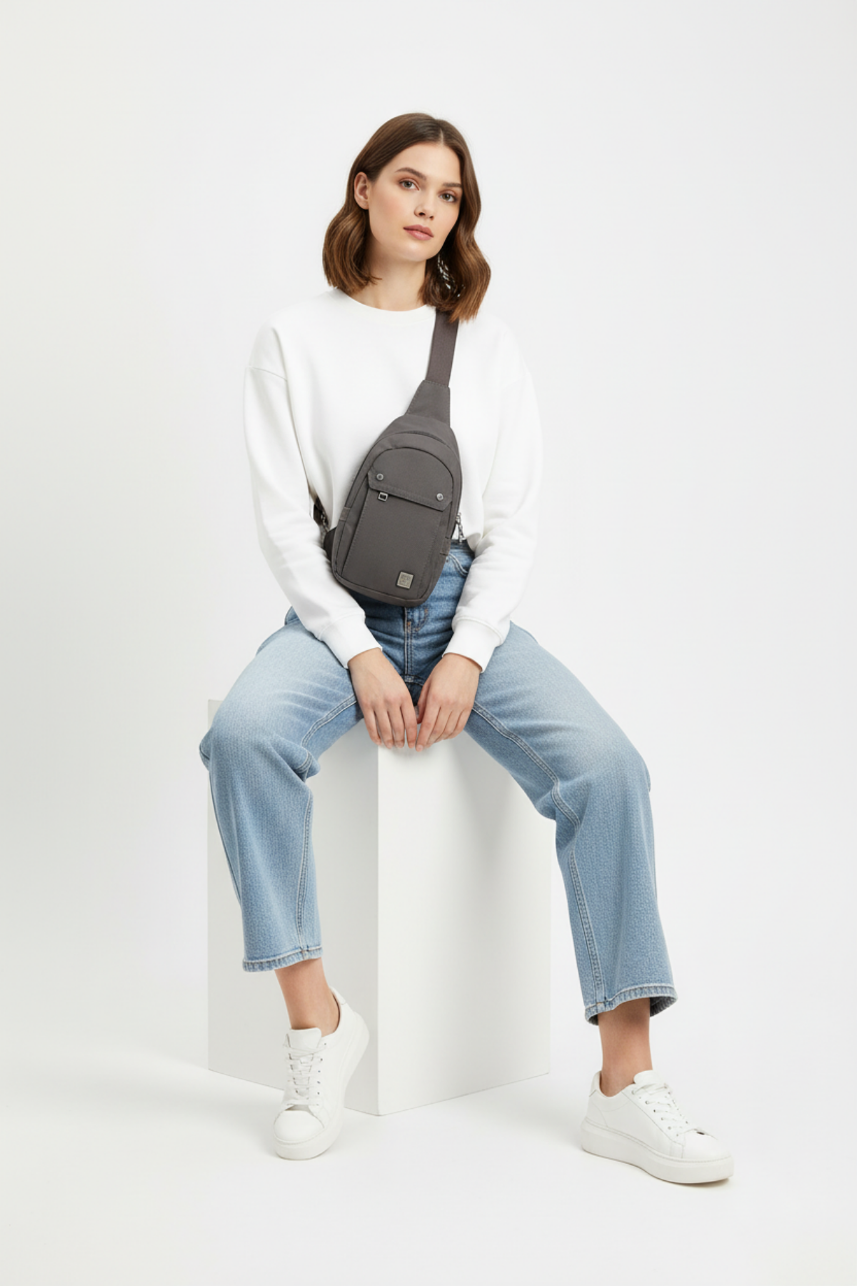 Hansen Kadın Yağmur Suyu Geçirmez Body Bag ve Omuz Çantası