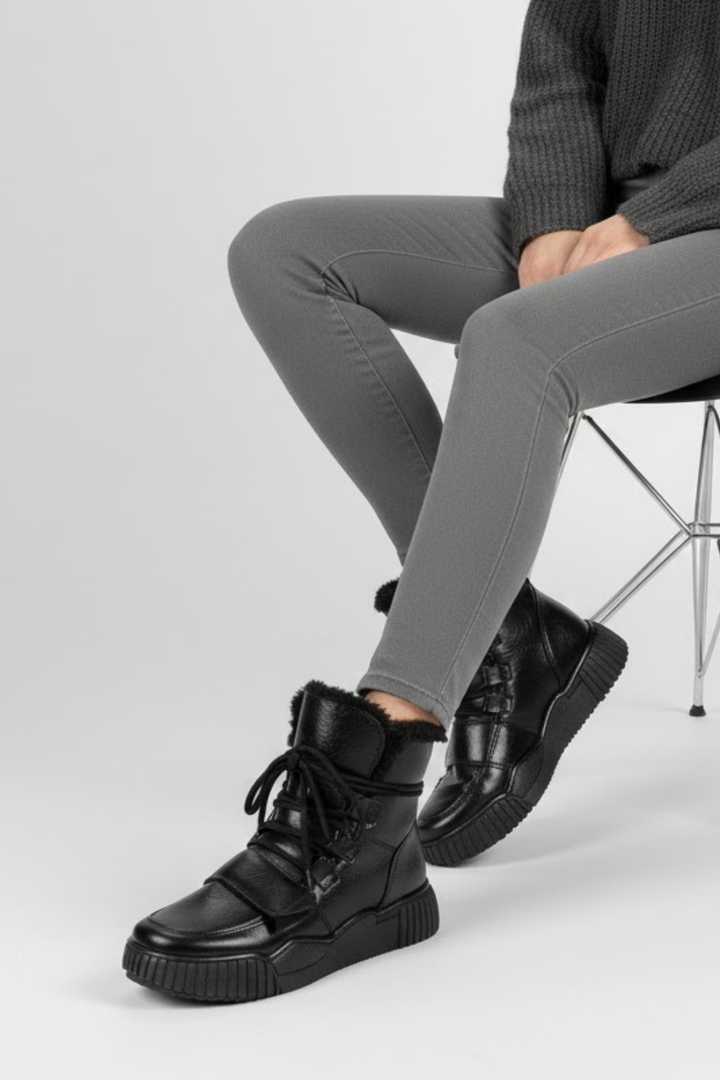 Zacun Kadın Kürklü Siyah Bot