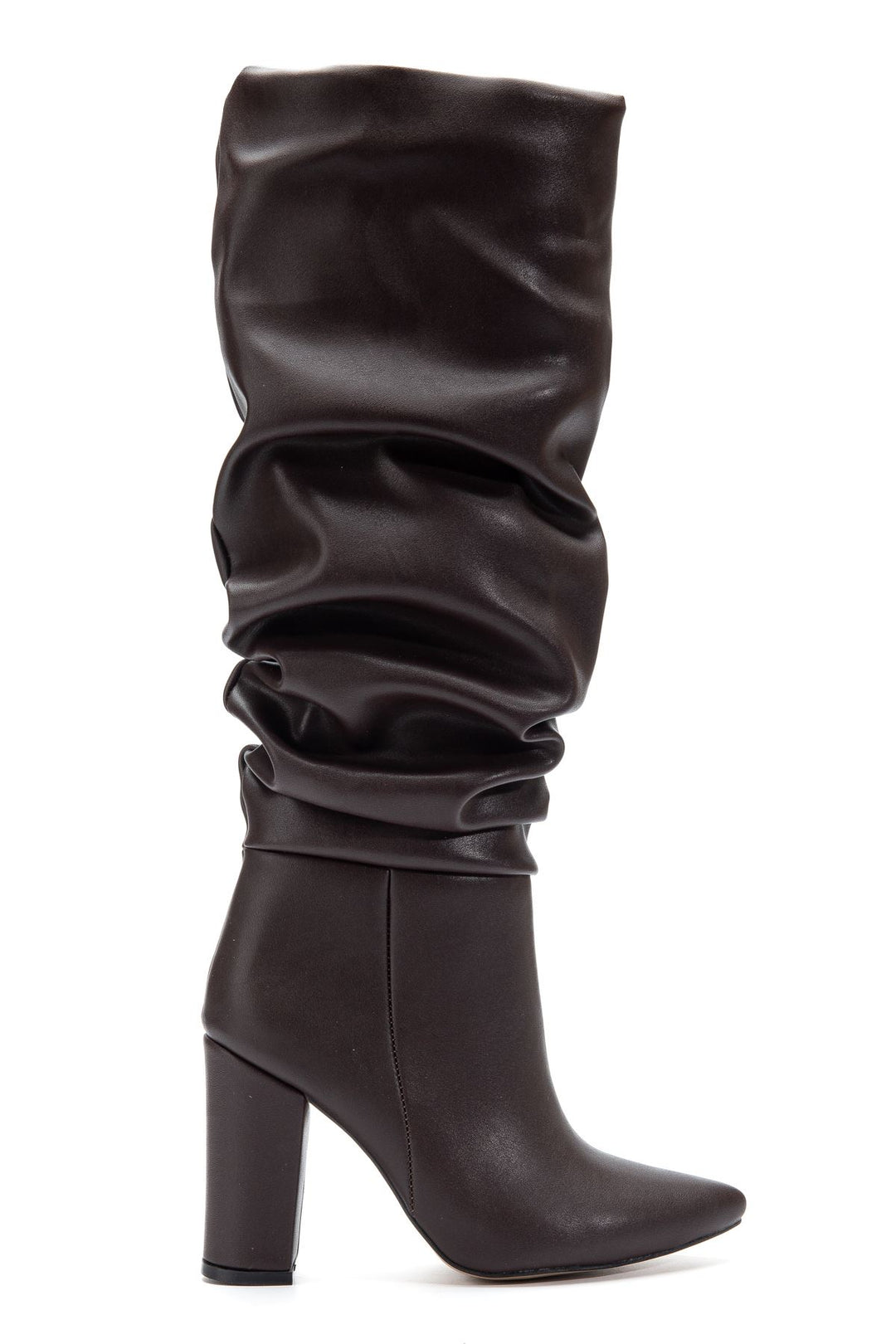 Jarnes Kadın Kahve Körüklü Kalın Topuklu Çizme