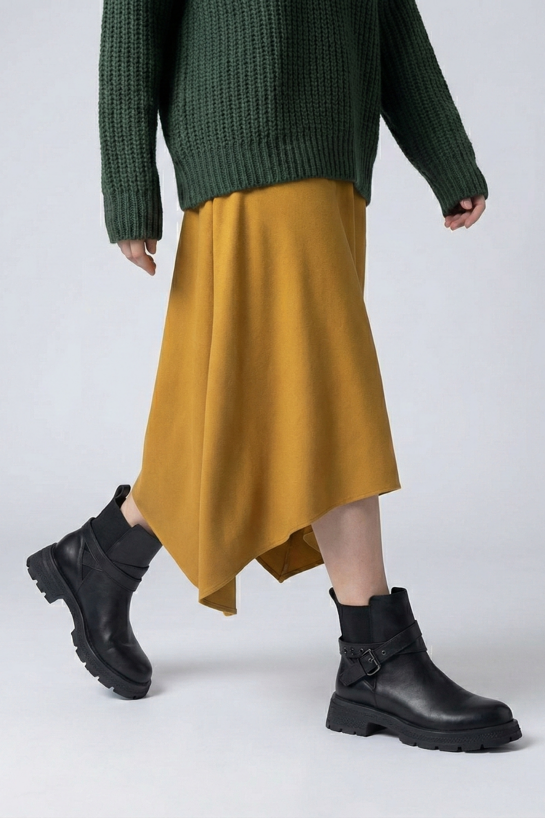 Layza Kadın Kalın Tabanlı Siyah Bot