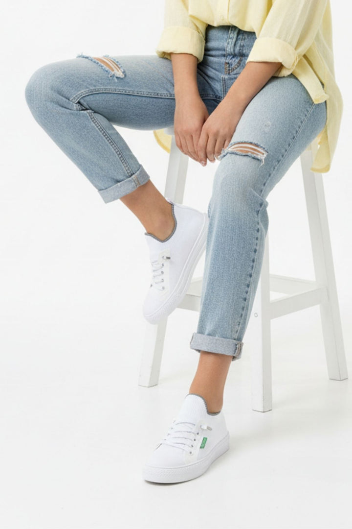 Benetton Yarde Kadın Beyaz Spor Ayakkabı BNI-10233