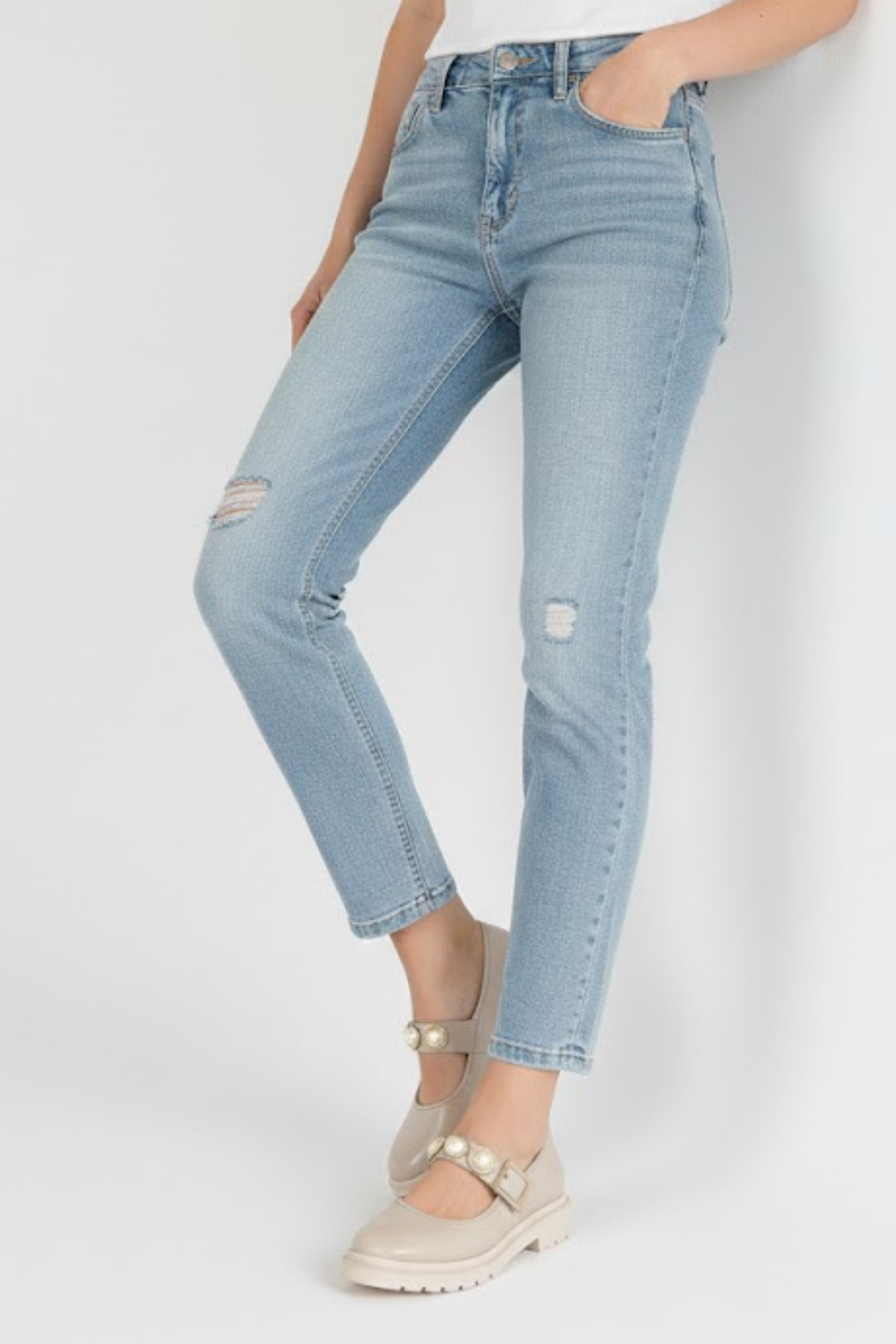 Okira Kadın Bej Rugan Tokalı Oxford Ayakkabı