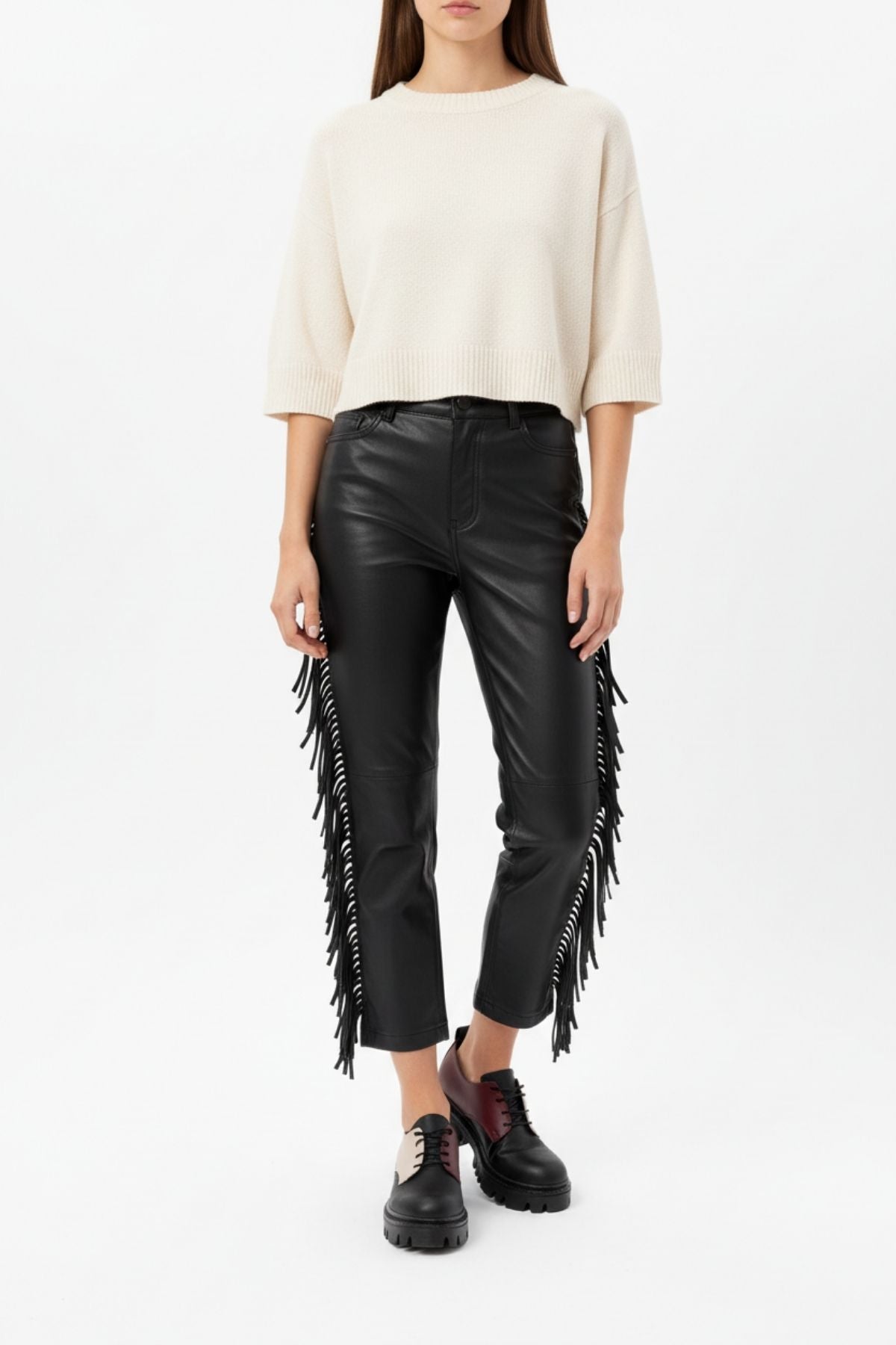 Apsely Siyah Garni Bağcıklı Günlük Yüksek Tabanlı Loafer Ayakkabı