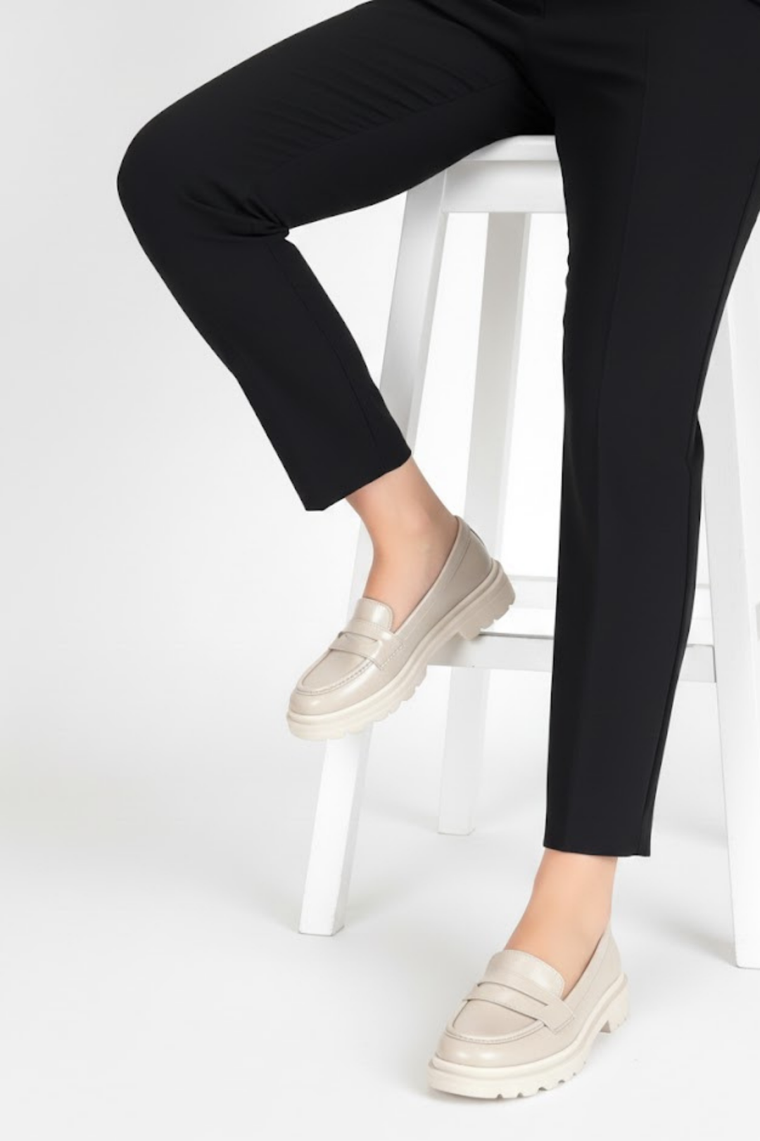 Narli Kadın Bej Rugan Kalın Tabanlı Oxford Ayakkabı