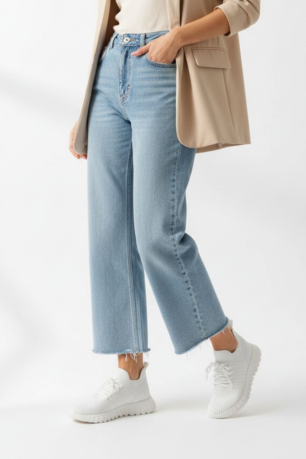 Mahaya Beyaz Bağcıklı Failon Taban Günlük Spor Ayakkabı