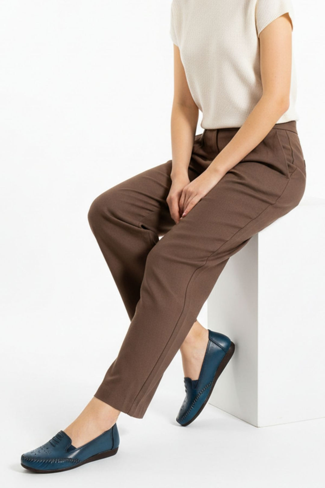 Near Kadın Hakiki Deri Mavi Günlük Ayakkabı