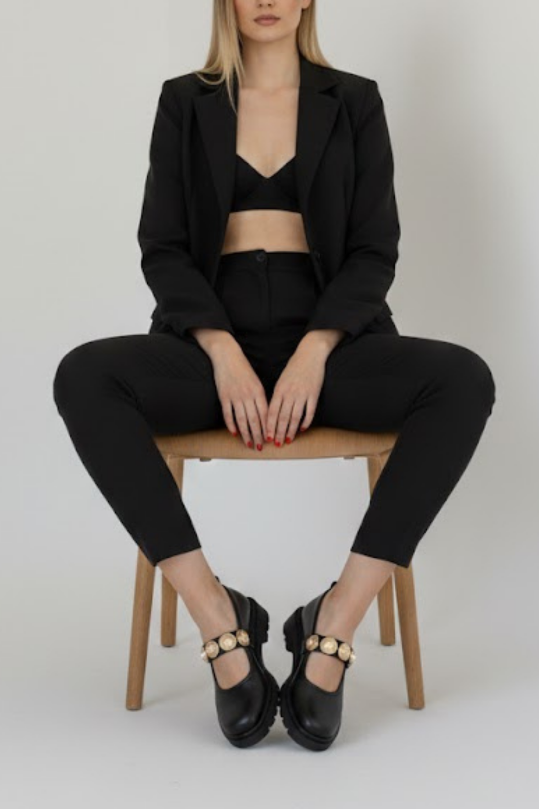 Okira Kadın Siyah Tokalı Oxford Ayakkabı