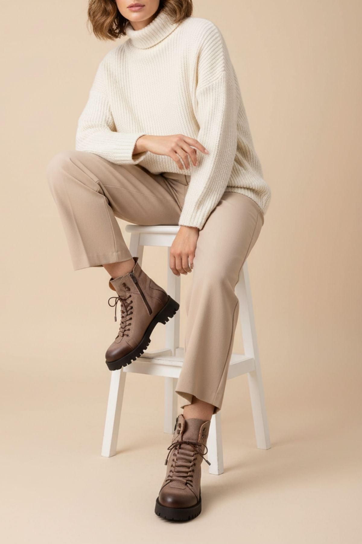 Drana Kadın Kum Nubuk Hakiki Deri Bot