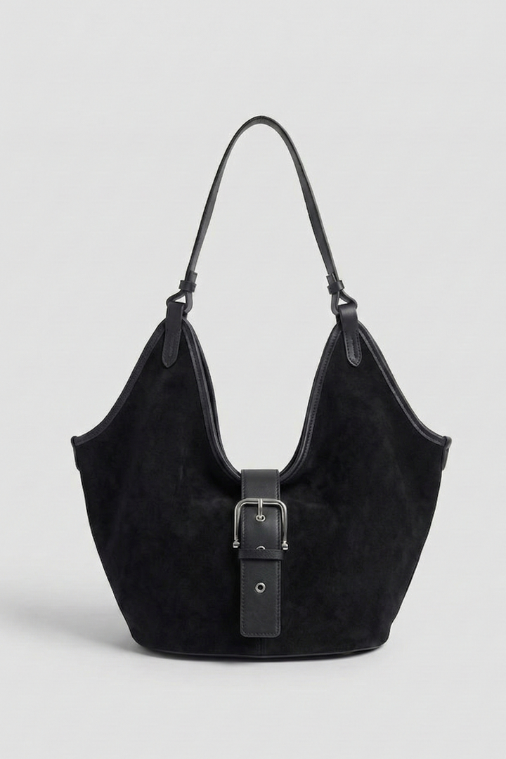 ZAHERA Kadın Hakiki Süet Deri Omuz Çantası