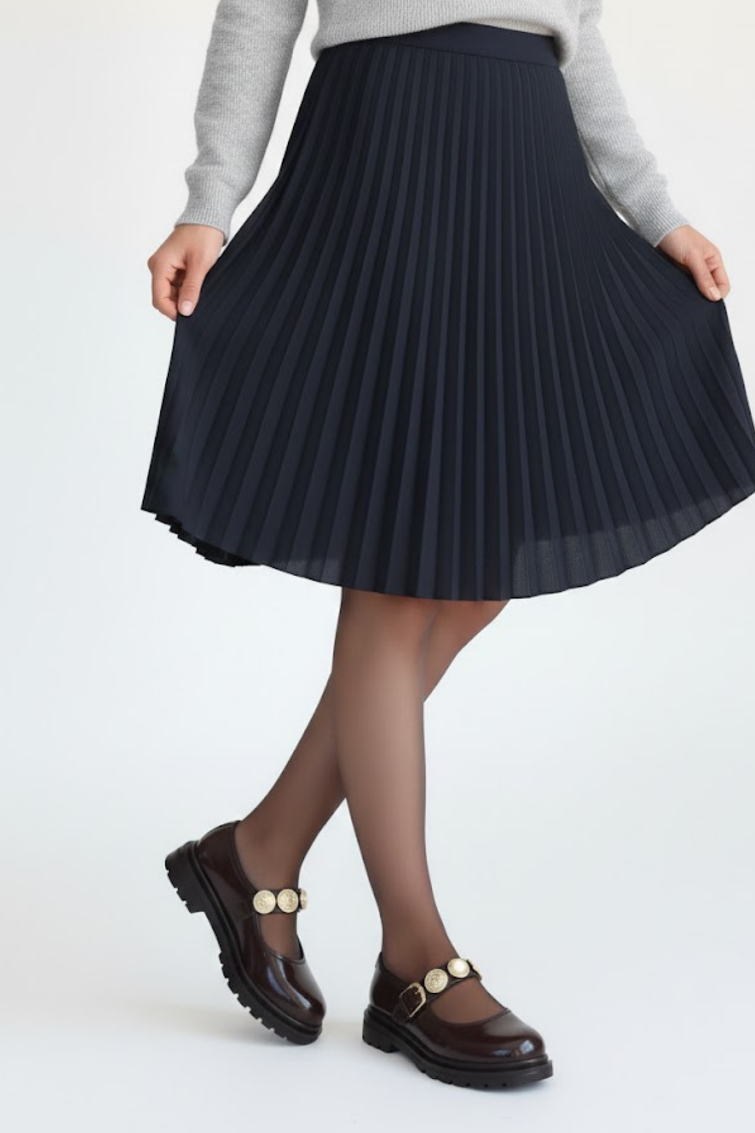 Okira Kadın Kahverengi Rugan Tokalı Oxford Ayakkabı