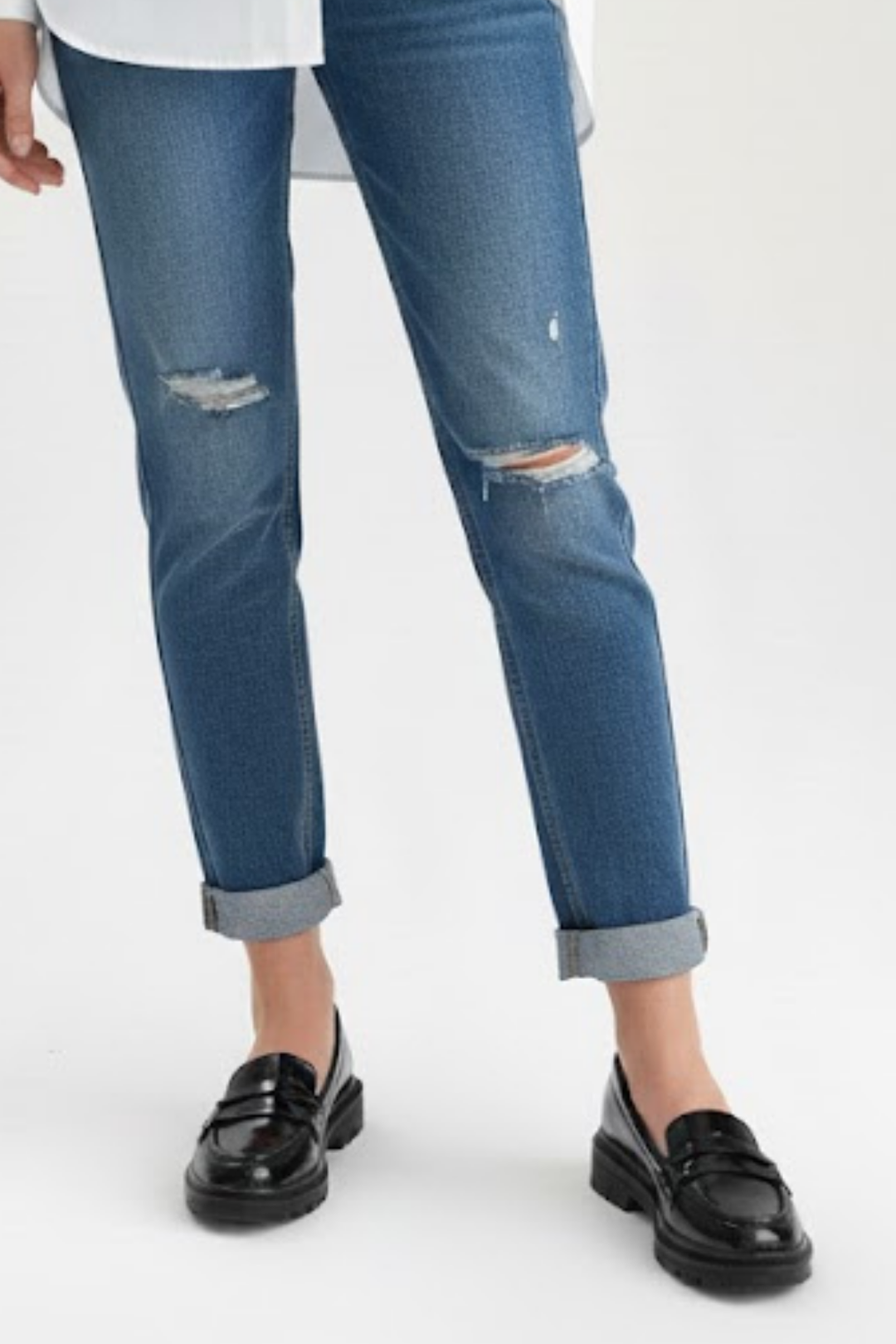 Narli Kadın Siyah Rugan Kalın Tabanlı Oxford Ayakkabı