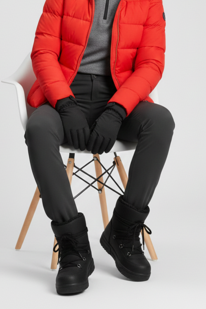 Benetton Nahara Kadın Kalın Taban Paraşüt Kumaş Siyah Kar Botu BN-50031