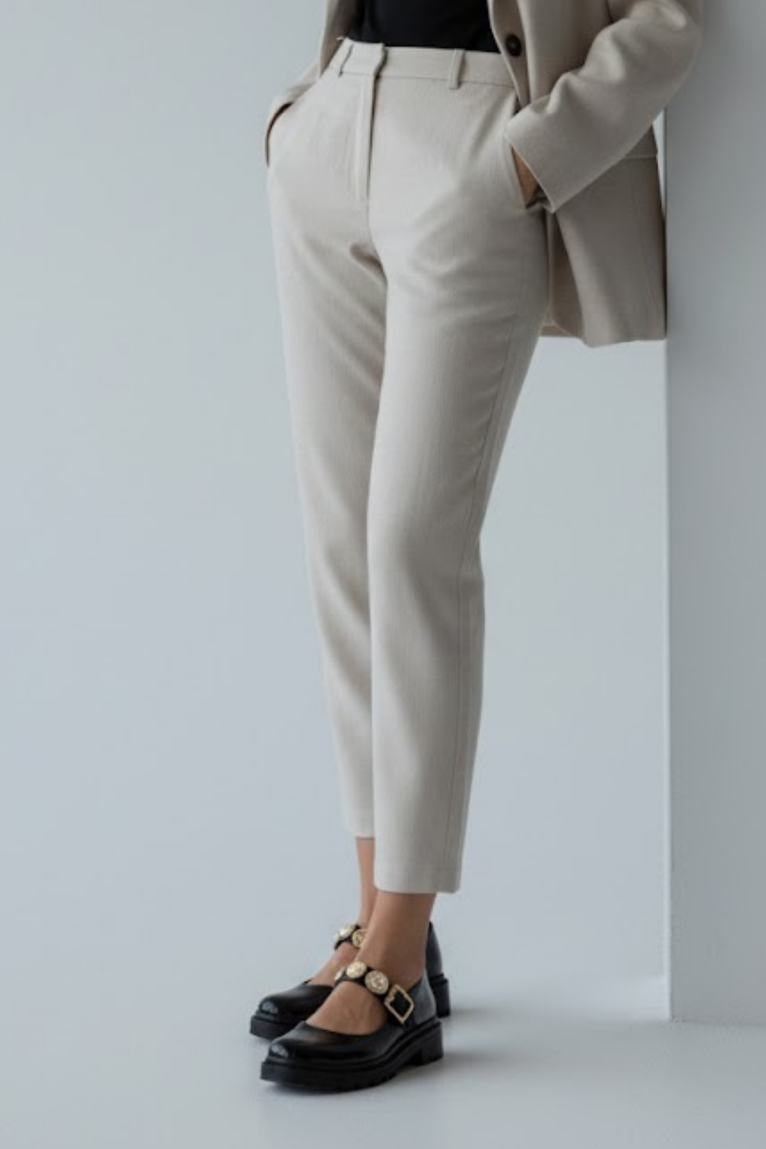 Okira Kadın Siyah Rugan Tokalı Oxford Ayakkabı