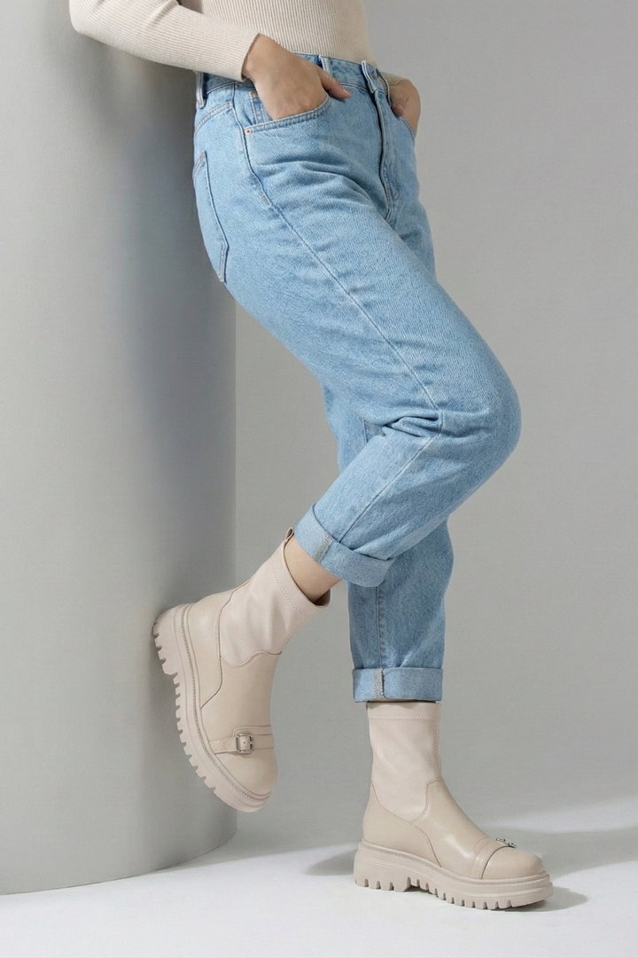 Venog Kadın Tokalı Bej Bot