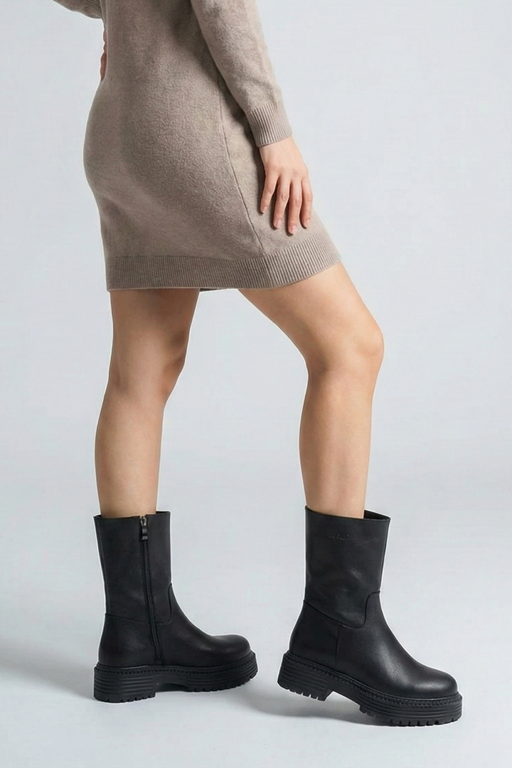 Pierre Cardin Anyek Kadın Kalın Tabanlı Siyah Bot PC-52063