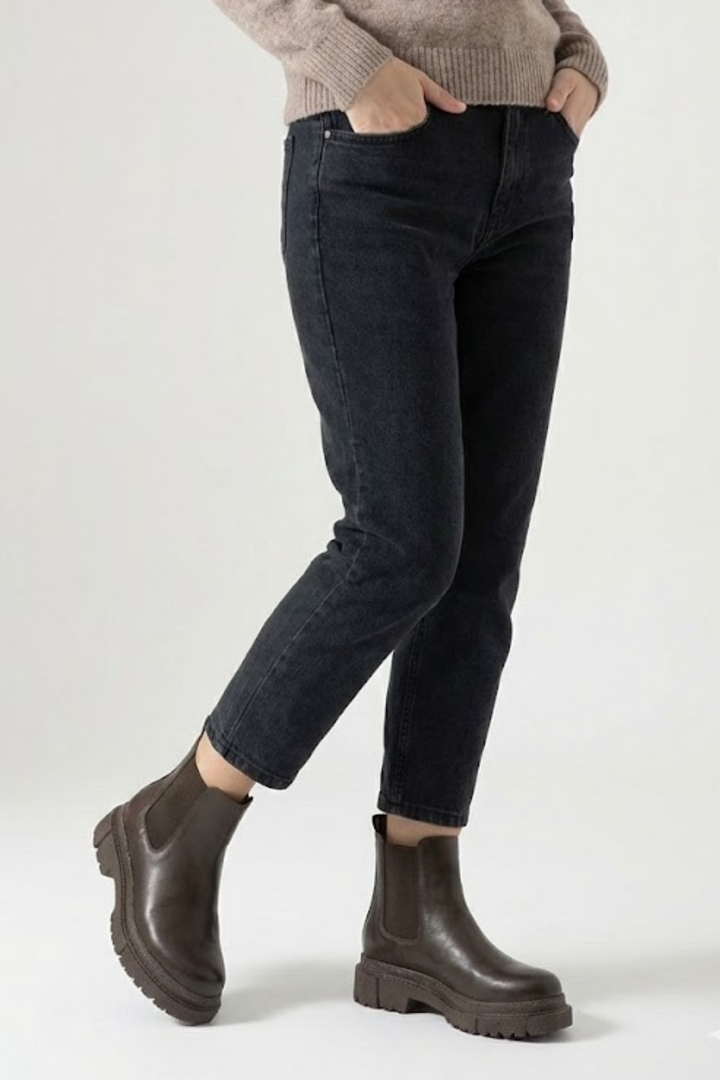 Nayliz Kahve Lastikli Kadın Bot