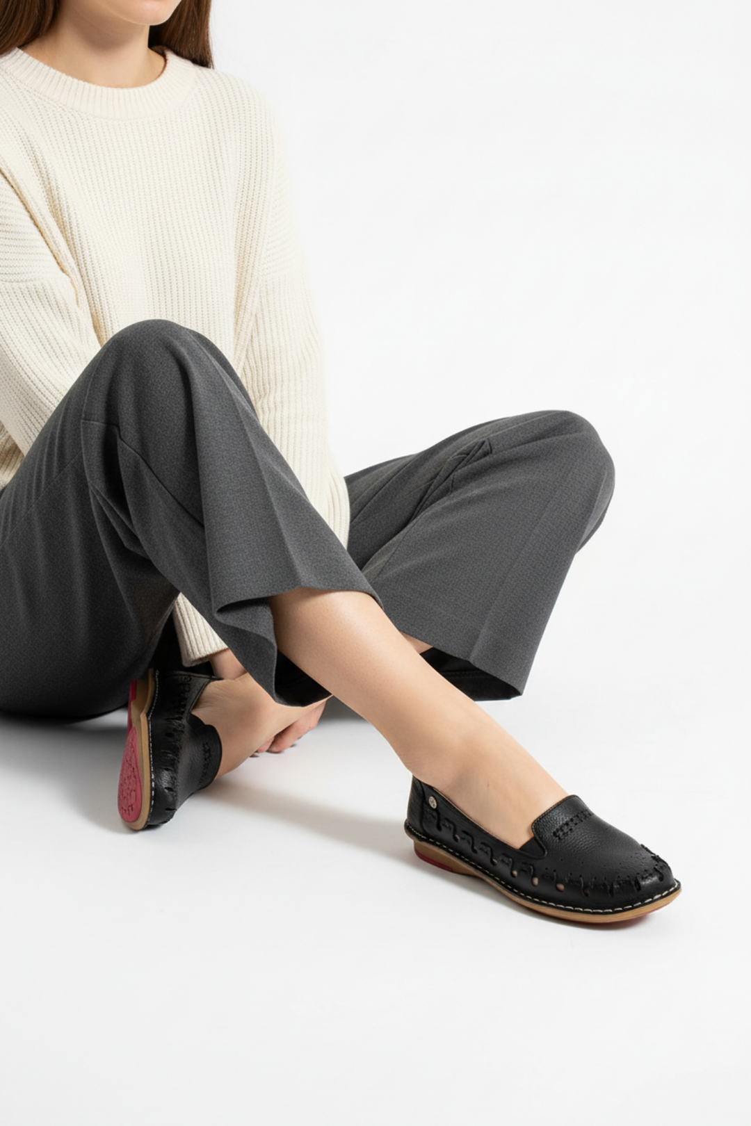 Pierre Cardin Arven Kadın Hakiki Deri Siyah Babet