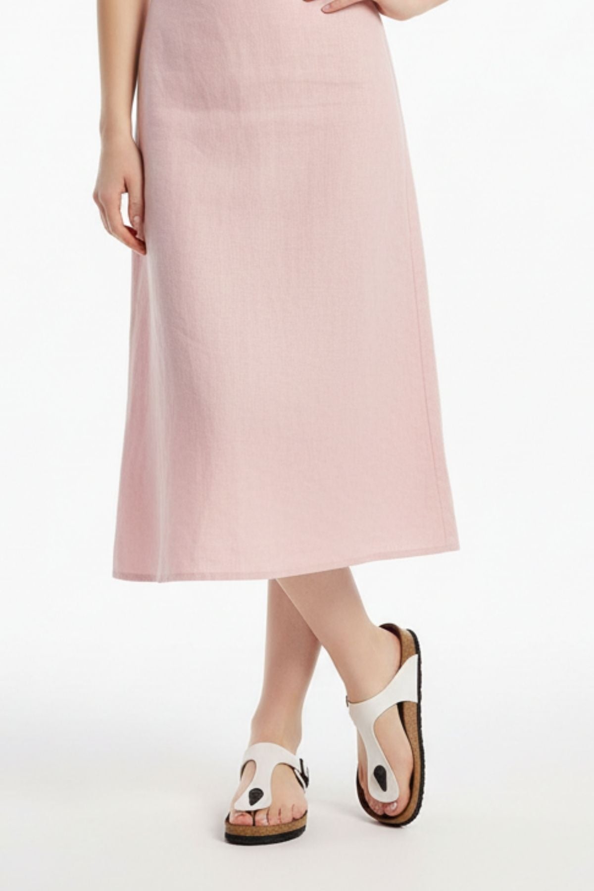 Aksar Kadın Beyaz Nubuk Parmak Arası Terlik