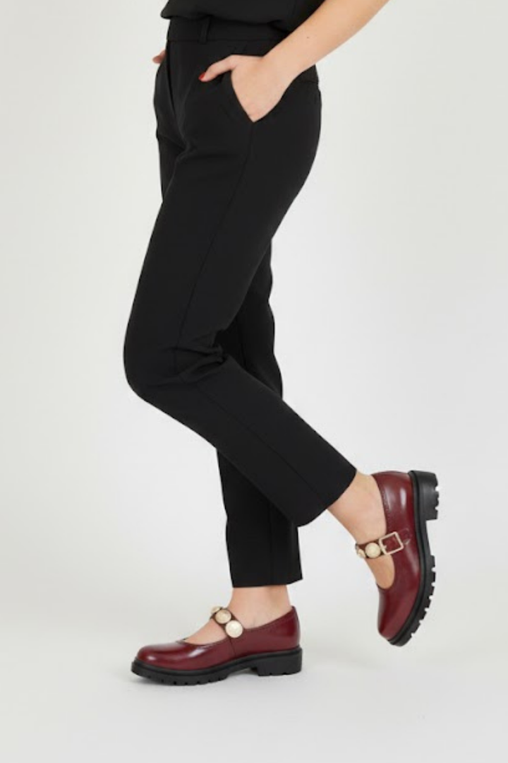 Okira Kadın Bordo Rugan Tokalı Oxford Ayakkabı