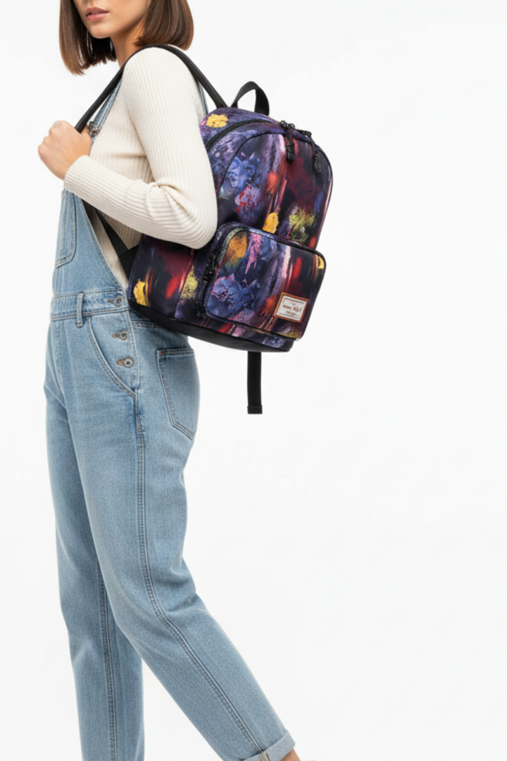 Lindsay Kadın Baskılı Kanvas Sırt Çantası