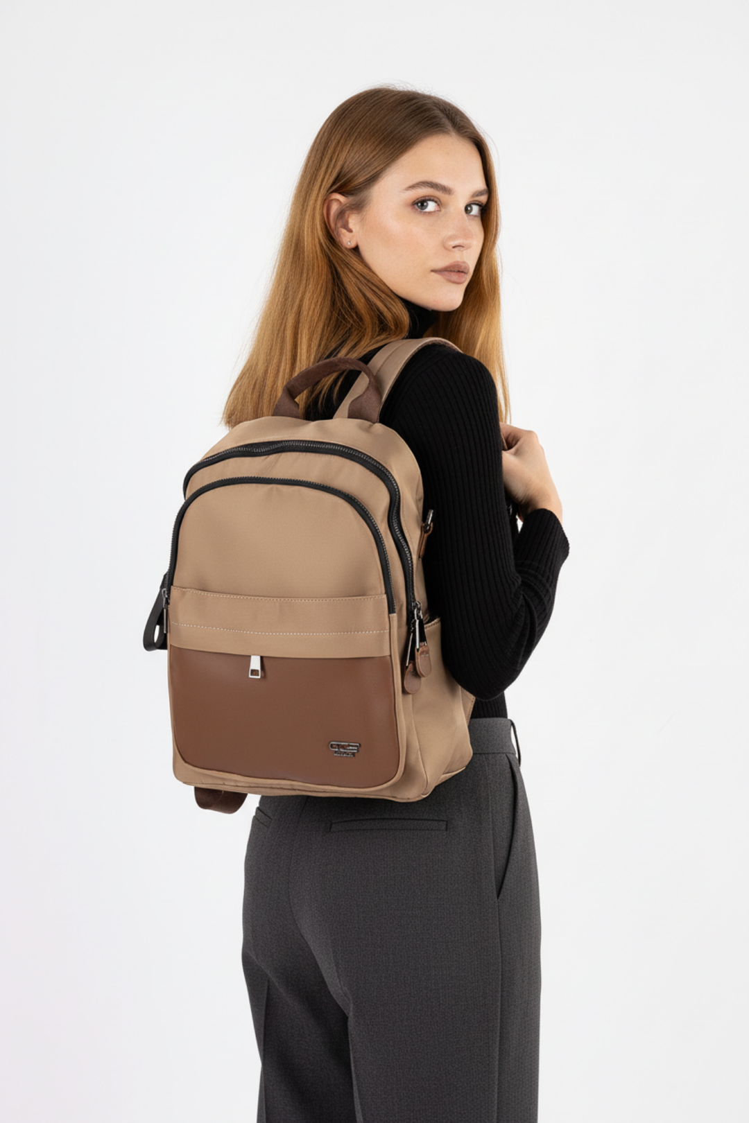 Tresse Kadın Sırt Çantası ve Omuz Çantası