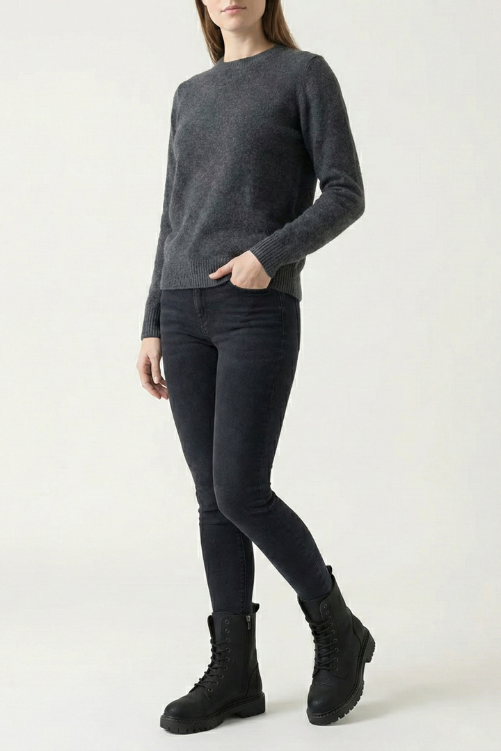 Rocco Kadın Kalın Tabanlı Siyah Postal Bot