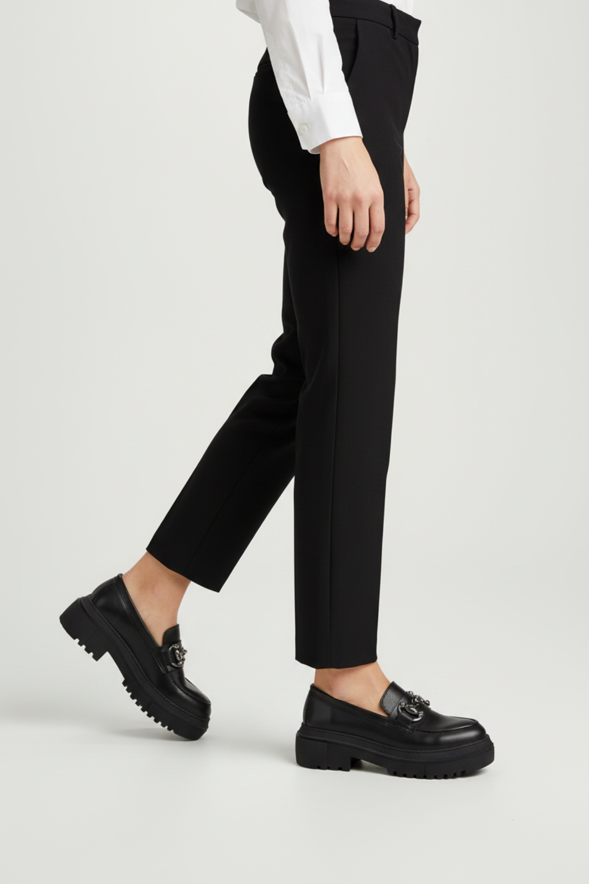 Lyova Tokalı Siyah Kadın Loafer Ayakkabı