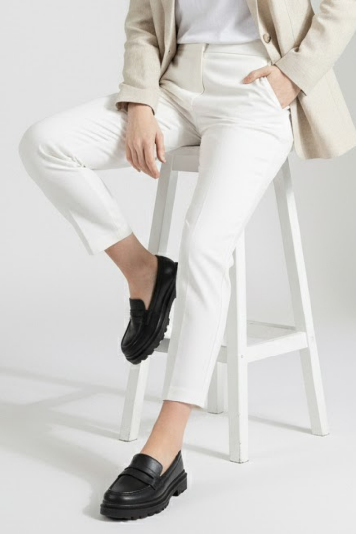 Narli Kadın Siyah Kalın Tabanlı Oxford Ayakkabı