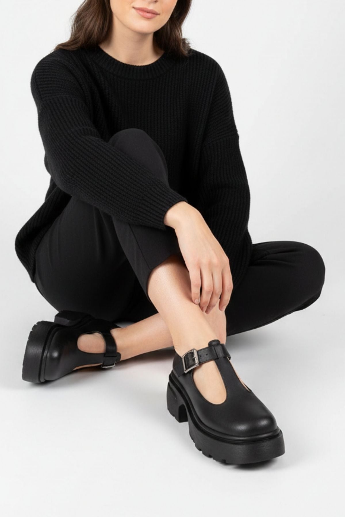 Junota Kadın Siyah Babet Ayakkabı