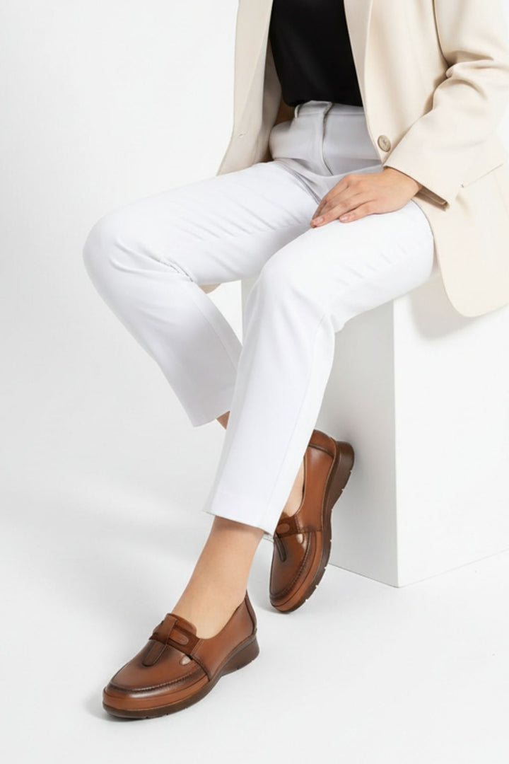 Adey Kadın Hakiki Deri Taba Günlük Ayakkabı