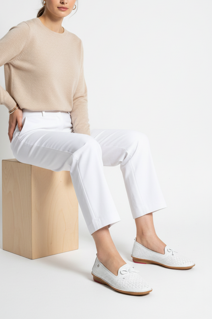 Pierre Cardin Tessa Kadın Hakiki Deri Beyaz Babet