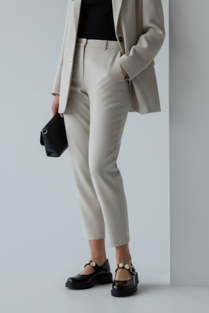 Okira Kadın Siyah Rugan Tokalı Oxford Ayakkabı