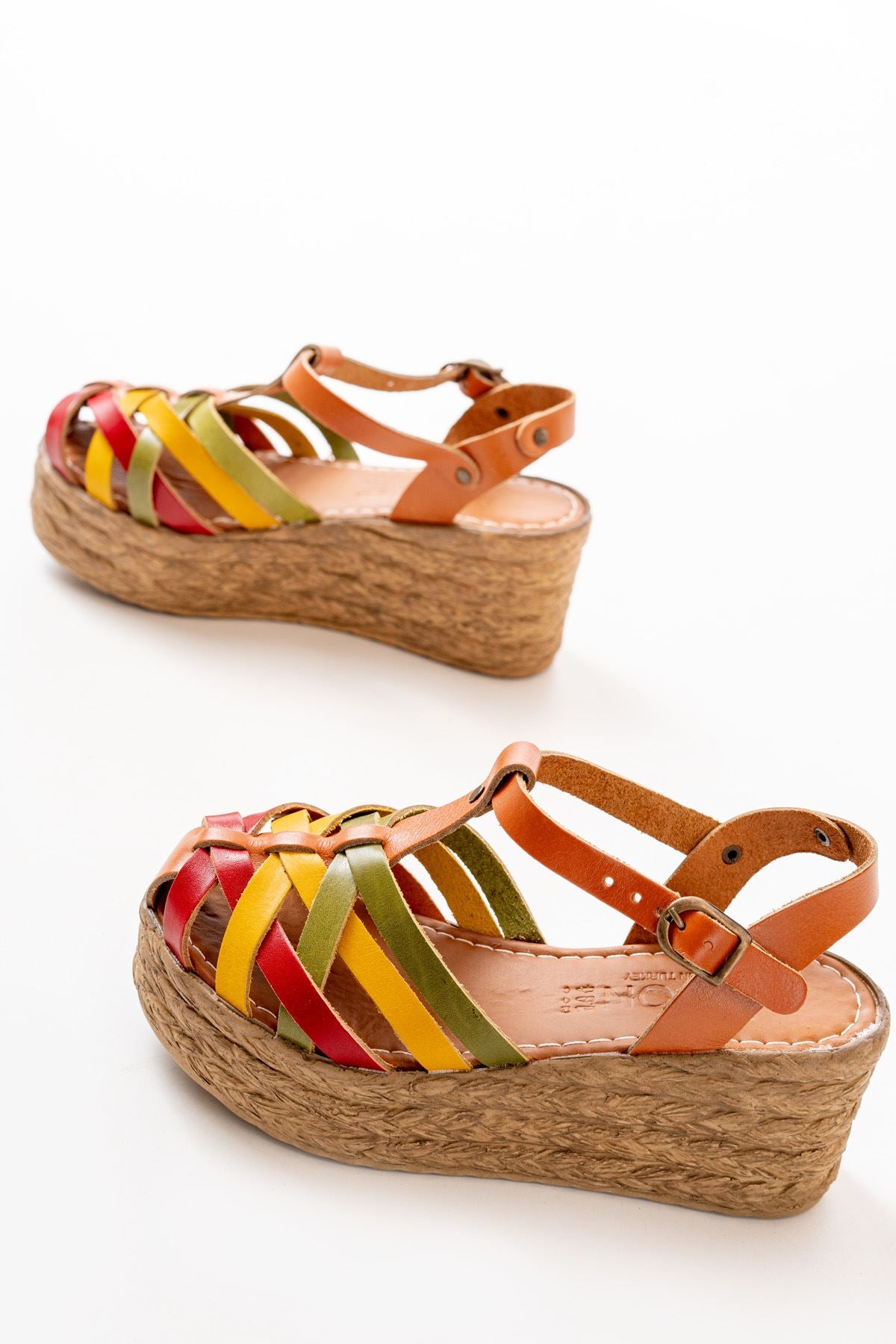 Nergan Multi Hakiki Deri Dolgu Kadın Sandalet