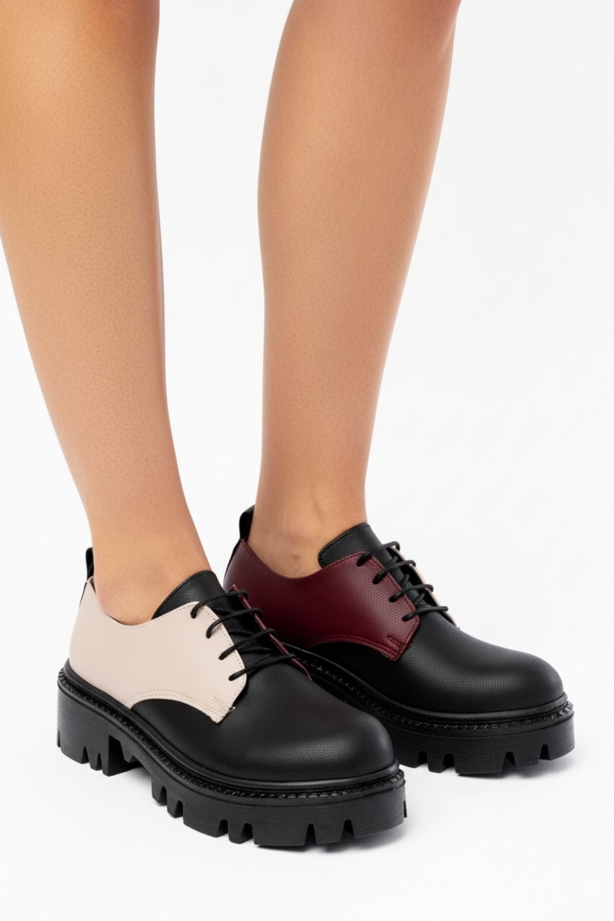 Apsely Siyah Garni Bağcıklı Günlük Yüksek Tabanlı Loafer Ayakkabı
