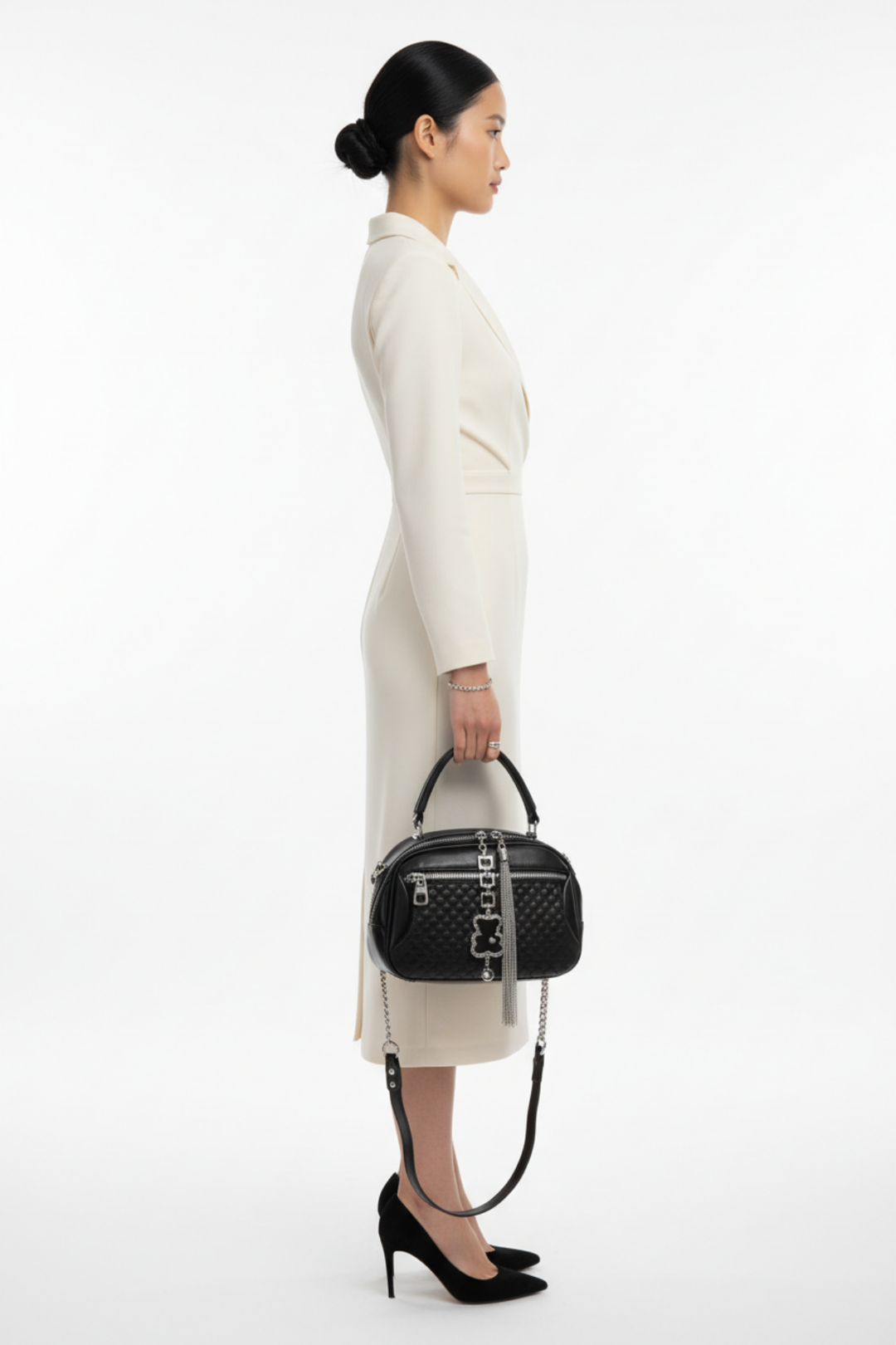 Henley Kadın Kapitone El Çantası ve Zincir Askılı Çapraz Çanta