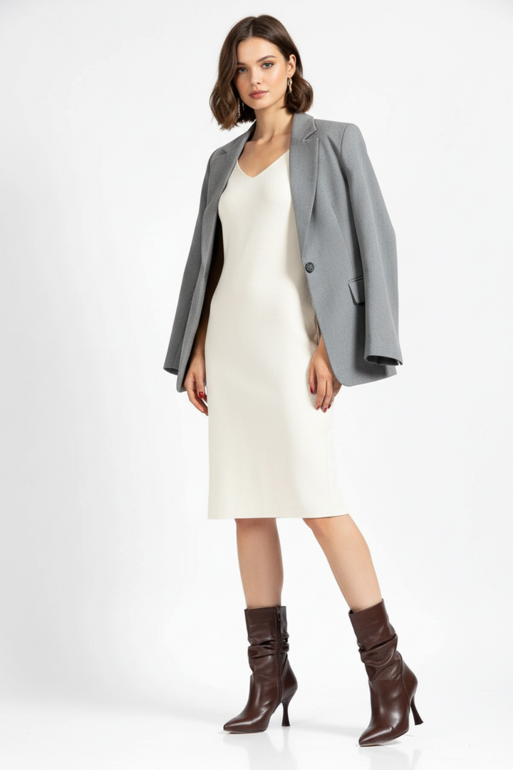 Admete Kadın Kahve Körüklü Yüksek İnce Topuklu Bot