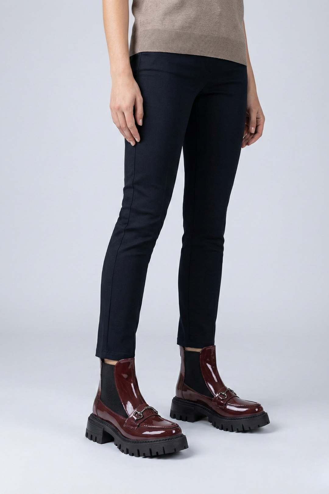 Mephen Kadın Bilekten Lastikli Rugan Bordo Bot