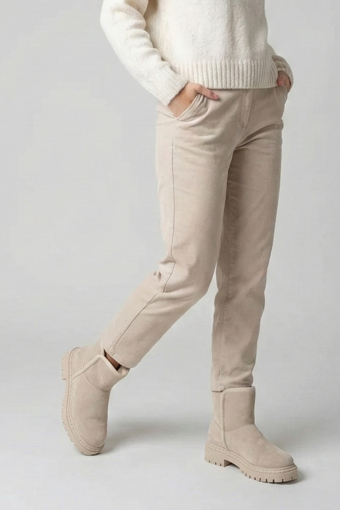 Gayen Kadın Süet İçi Tüylü Bej Bot