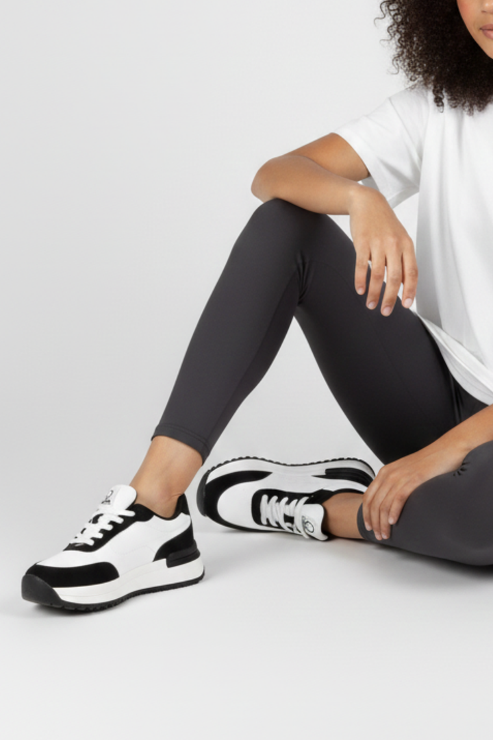 Benetton Nagano Kadın Beyaz Siyah Spor Ayakkabı BNI-11235