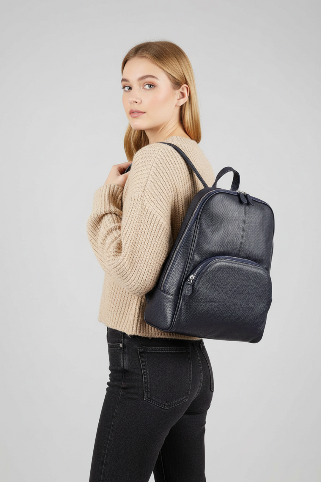 Flames Kadın Hakiki Deri Sırt Çantası